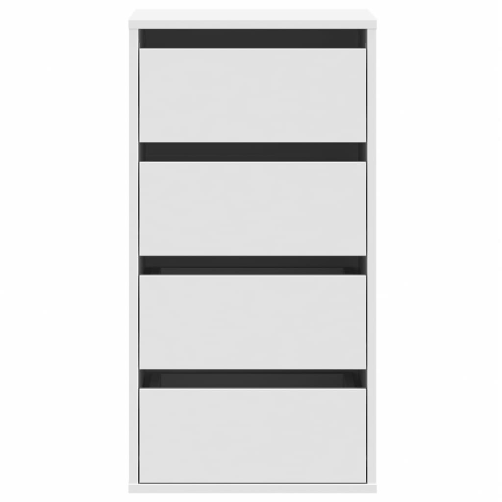 vidaXL Corner Chest of Drawers White 40x41x76 cm Engineered Wood 4