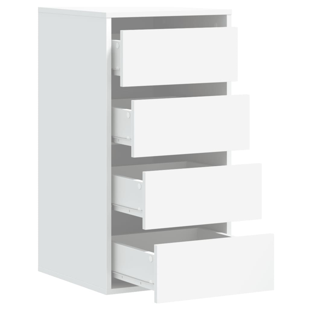 vidaXL Corner Chest of Drawers White 40x41x76 cm Engineered Wood 5