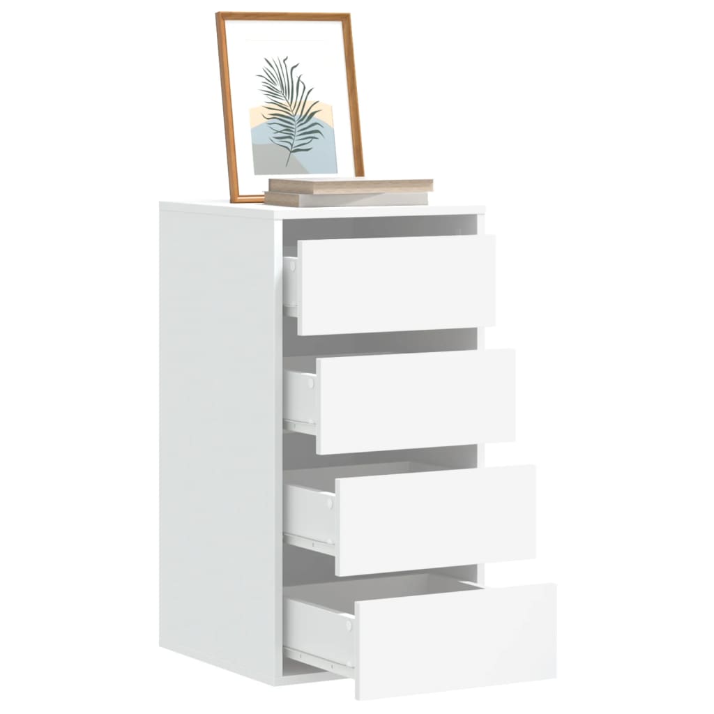 vidaXL Corner Chest of Drawers White 40x41x76 cm Engineered Wood 1