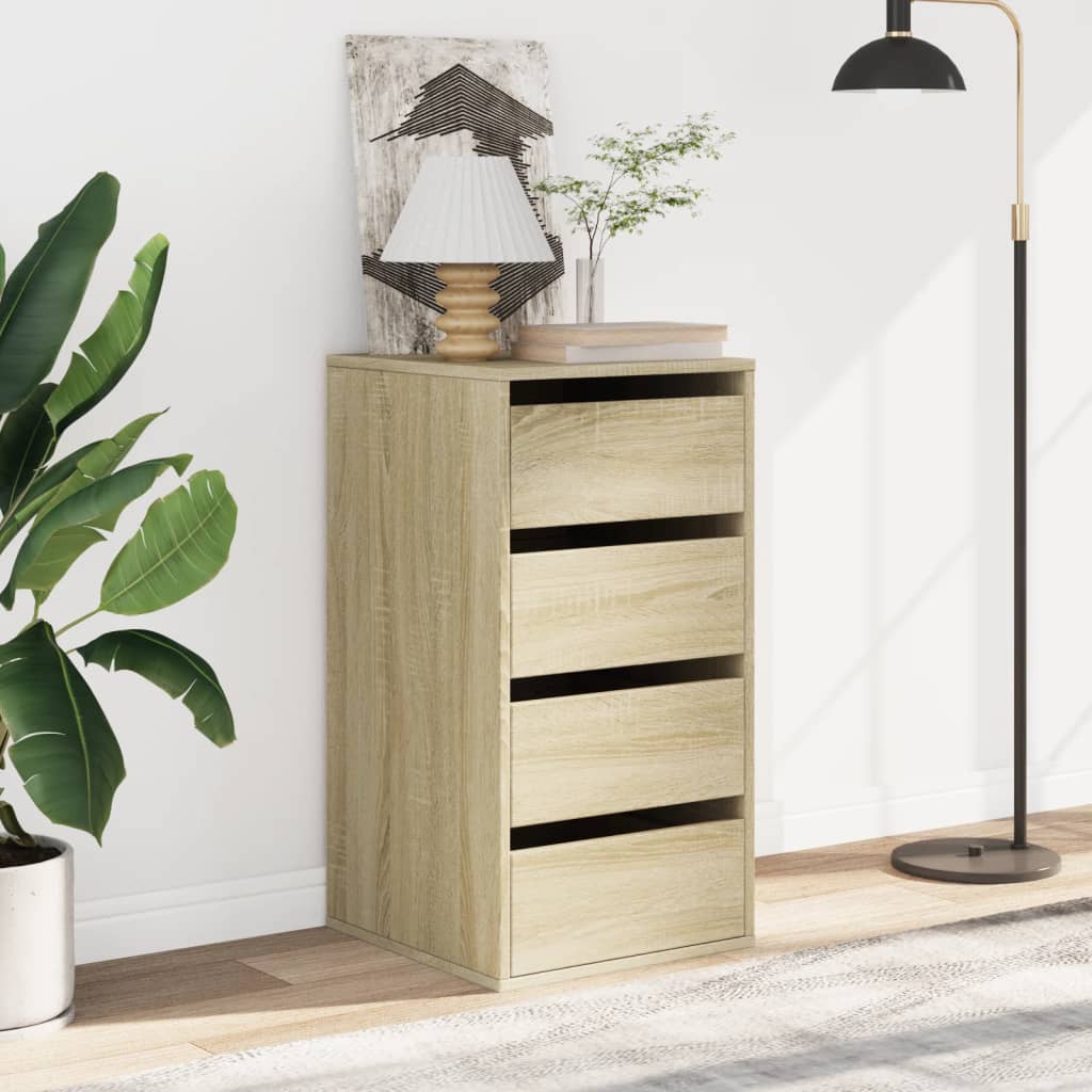 vidaXL Corner Chest of Drawers Sonoma Oak 40x41x76 cm Engineered Wood 3