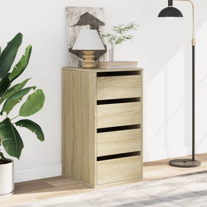 vidaXL Corner Chest of Drawers Sonoma Oak 40x41x76 cm Engineered Wood 3