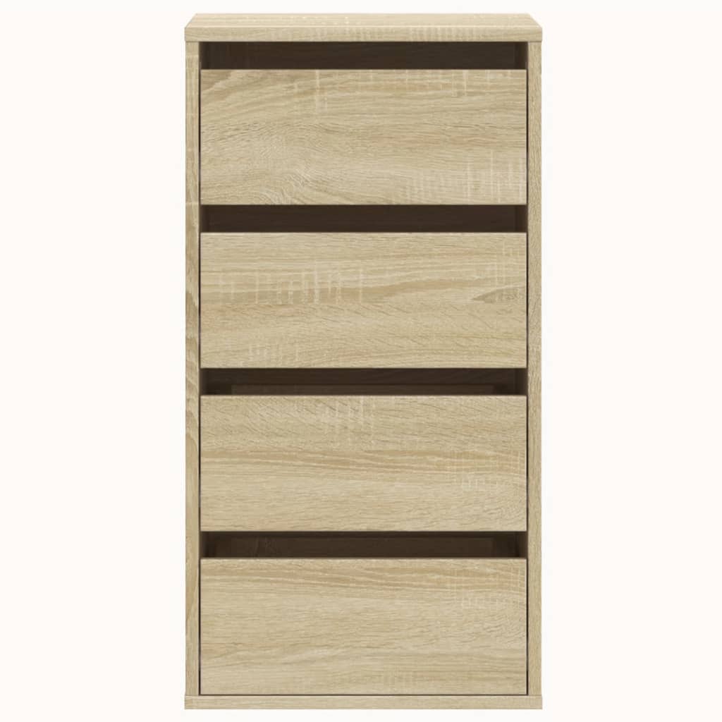 vidaXL Corner Chest of Drawers Sonoma Oak 40x41x76 cm Engineered Wood 4