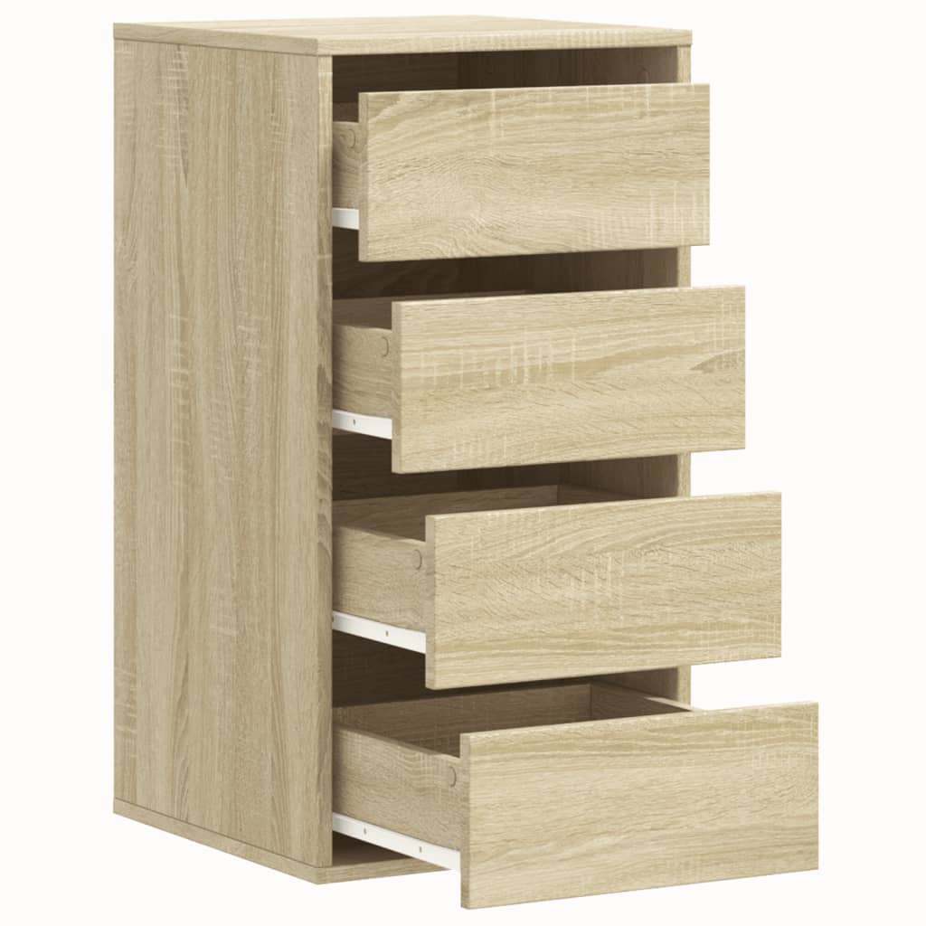 vidaXL Corner Chest of Drawers Sonoma Oak 40x41x76 cm Engineered Wood 5