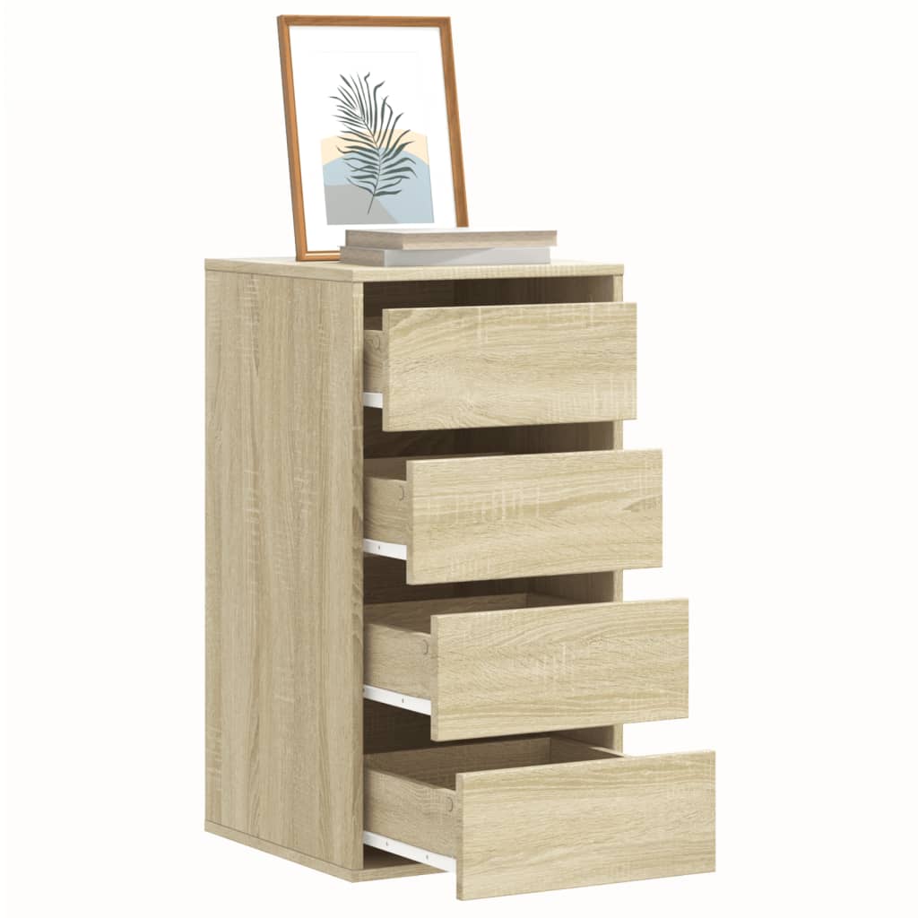 vidaXL Corner Chest of Drawers Sonoma Oak 40x41x76 cm Engineered Wood 1