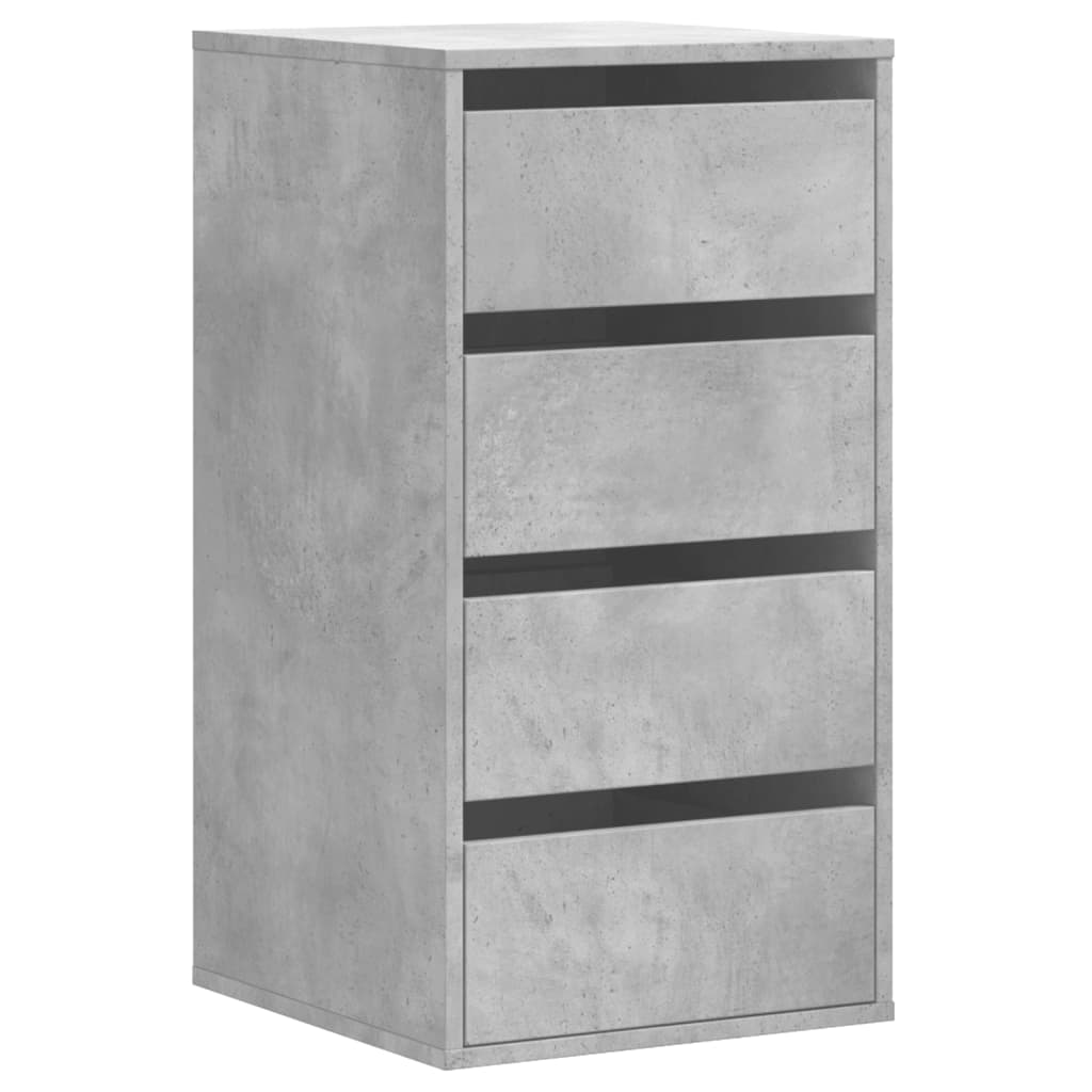 vidaXL Corner Chest of Drawers Concrete Grey 40x41x76 cm Engineered Wood 2