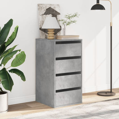 vidaXL Corner Chest of Drawers Concrete Grey 40x41x76 cm Engineered Wood 3