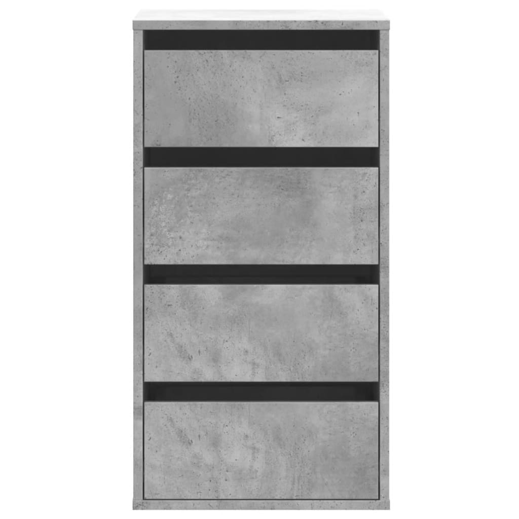 vidaXL Corner Chest of Drawers Concrete Grey 40x41x76 cm Engineered Wood 4