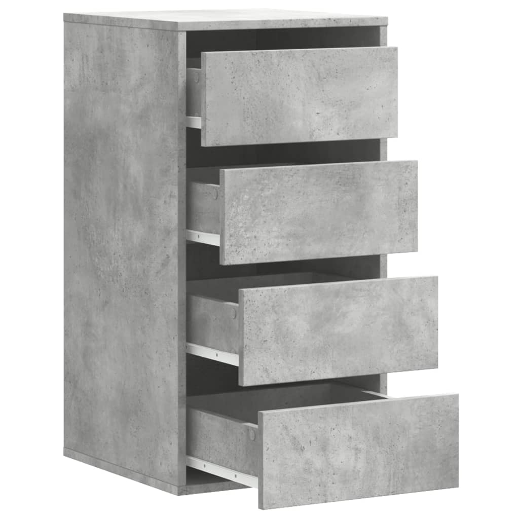 vidaXL Corner Chest of Drawers Concrete Grey 40x41x76 cm Engineered Wood 5