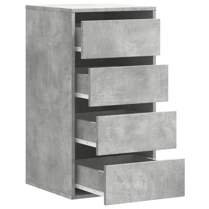 vidaXL Corner Chest of Drawers Concrete Grey 40x41x76 cm Engineered Wood 5