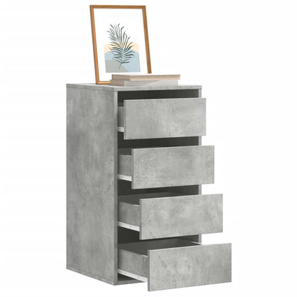 vidaXL Corner Chest of Drawers Concrete Grey 40x41x76 cm Engineered Wood 1