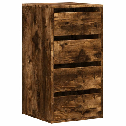 vidaXL Corner Chest of Drawers Smoked Oak 40x41x76 cm Engineered Wood 2