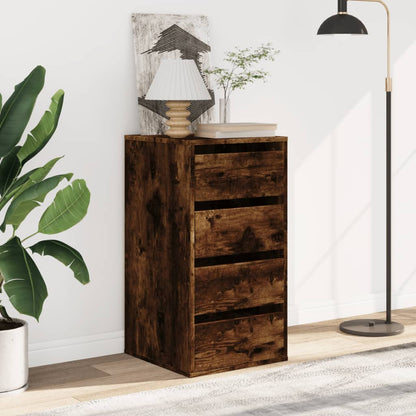 vidaXL Corner Chest of Drawers Smoked Oak 40x41x76 cm Engineered Wood 3