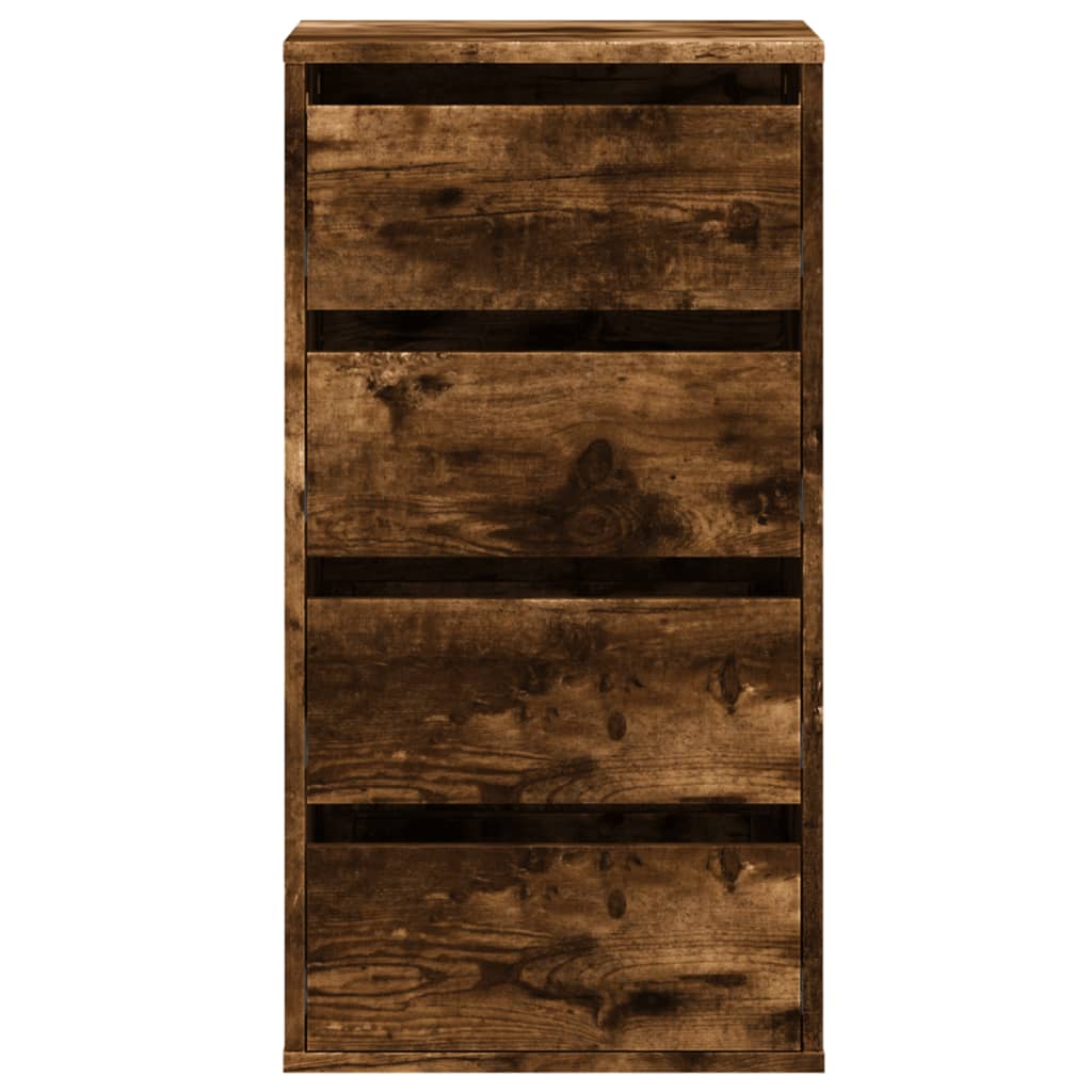 vidaXL Corner Chest of Drawers Smoked Oak 40x41x76 cm Engineered Wood 4