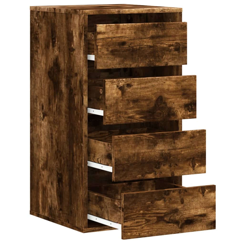 vidaXL Corner Chest of Drawers Smoked Oak 40x41x76 cm Engineered Wood 5