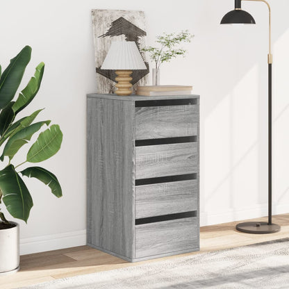 vidaXL Corner Chest of Drawers Grey Sonoma 40x41x76 cm Engineered Wood 3