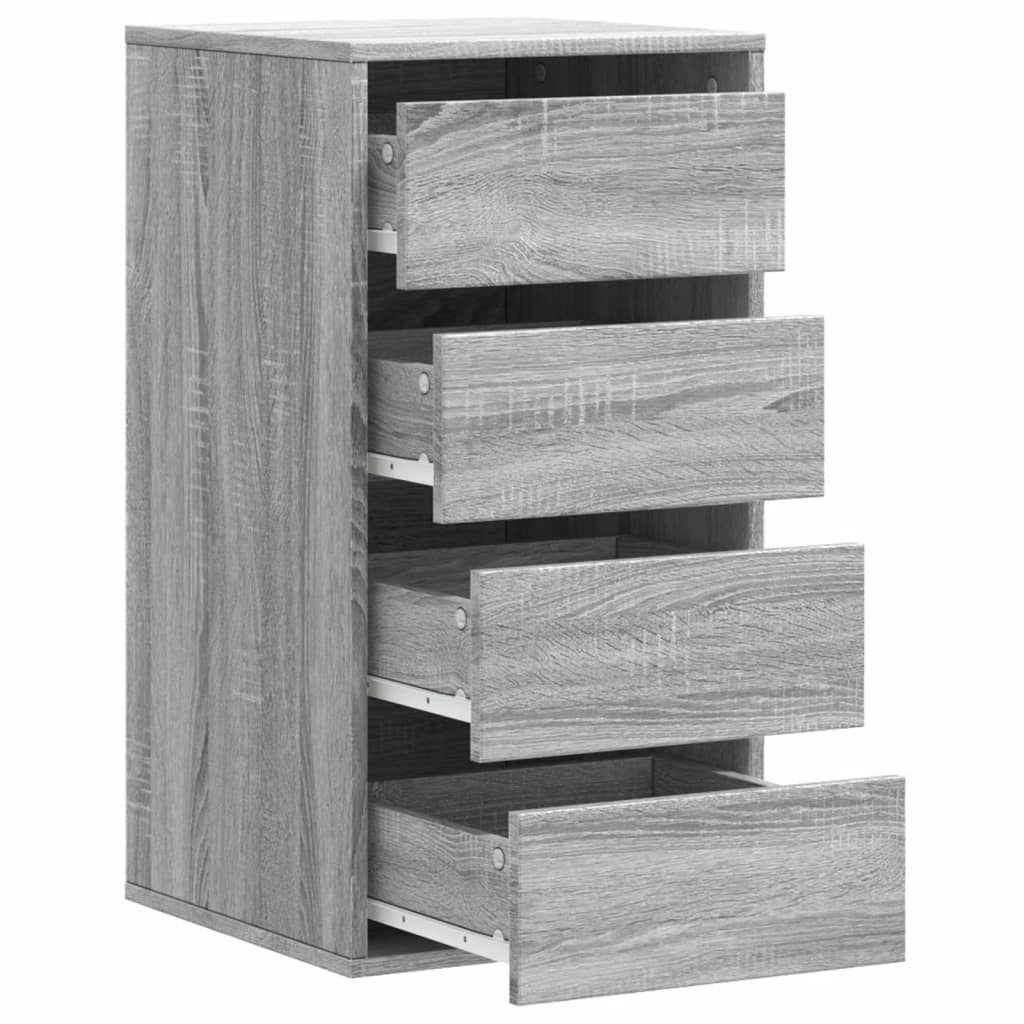 vidaXL Corner Chest of Drawers Grey Sonoma 40x41x76 cm Engineered Wood 5