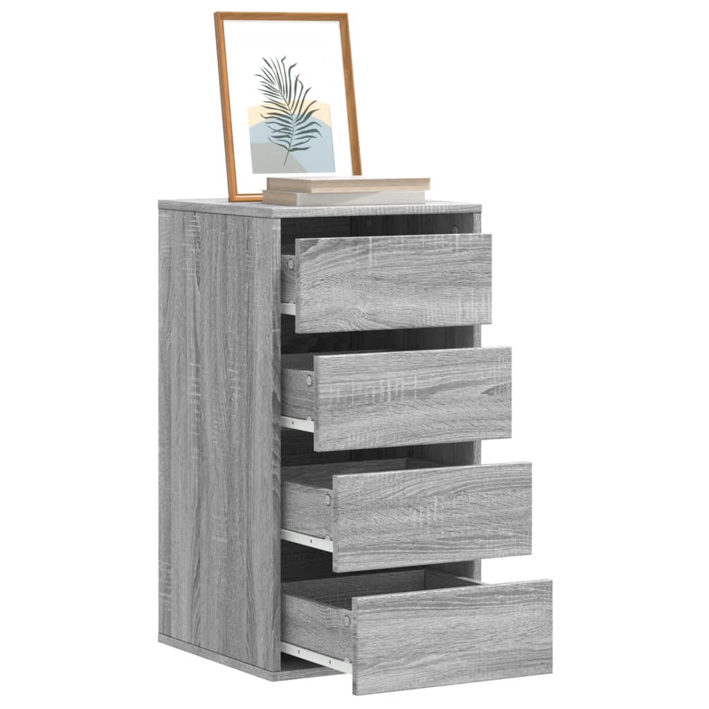 vidaXL Corner Chest of Drawers Grey Sonoma 40x41x76 cm Engineered Wood 1