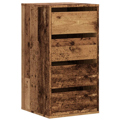 vidaXL Corner Chest of Drawers Old Wood 40x41x76 cm Engineered Wood 2