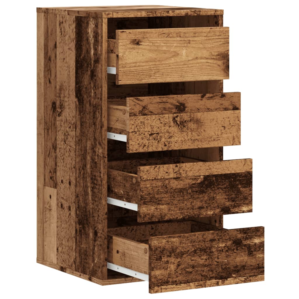 vidaXL Corner Chest of Drawers Old Wood 40x41x76 cm Engineered Wood 5