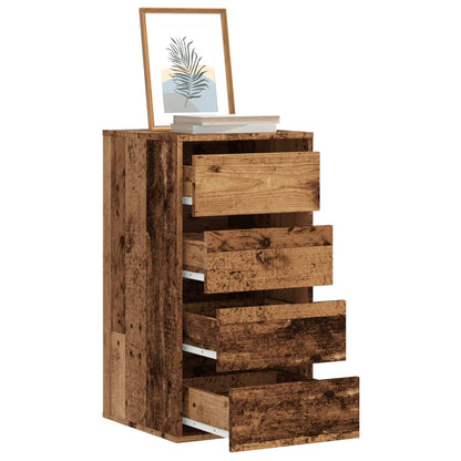 vidaXL Corner Chest of Drawers Old Wood 40x41x76 cm Engineered Wood 1