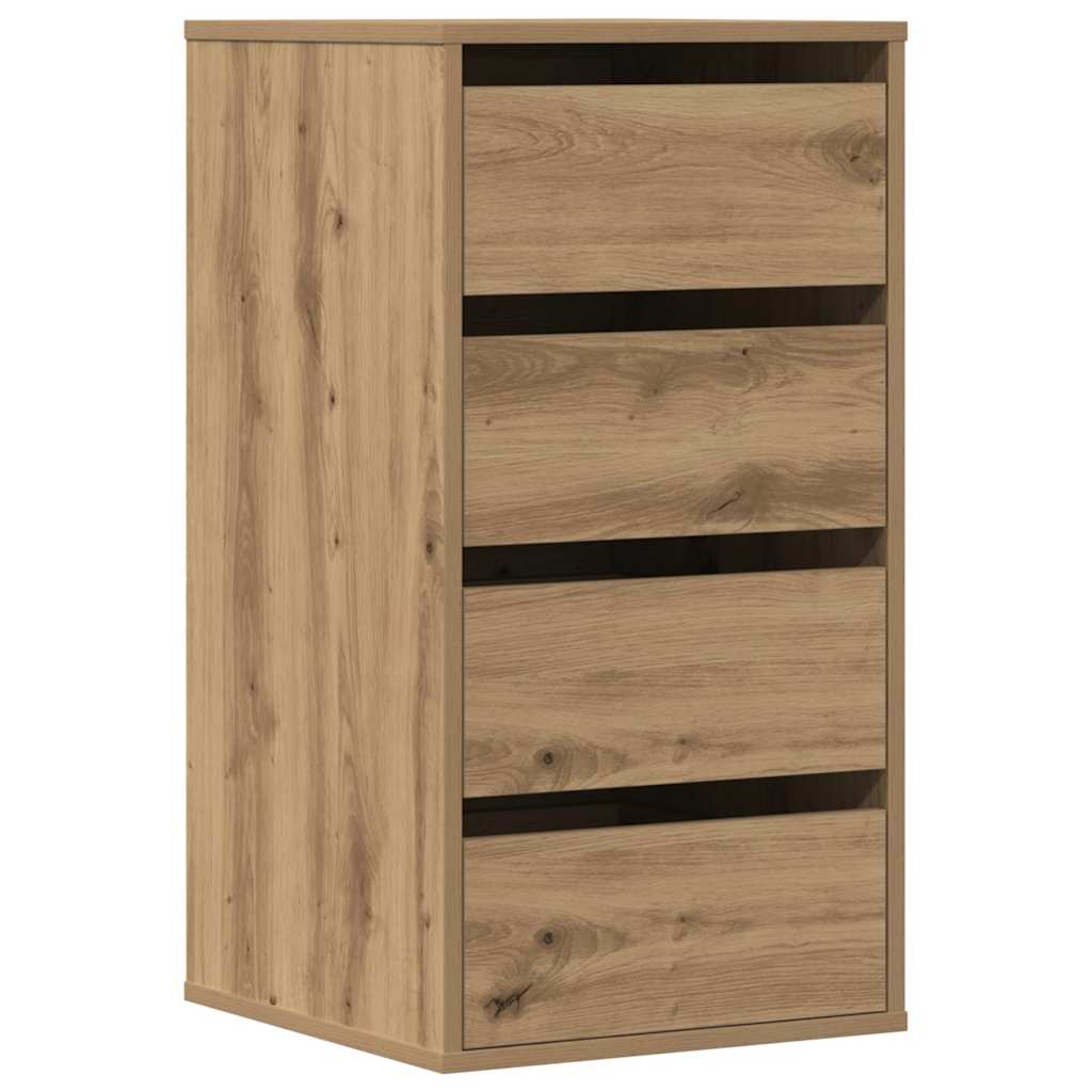 vidaXL Corner Chest of Drawers Artisian Oak 40x41x76 cm Engineered Wood 2