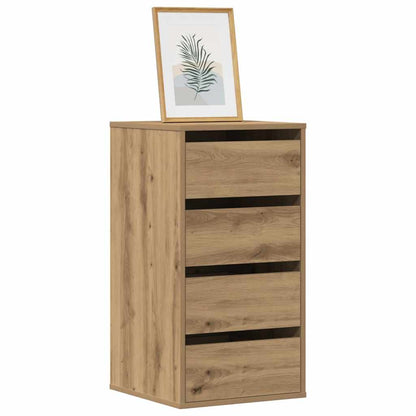 vidaXL Corner Chest of Drawers Artisian Oak 40x41x76 cm Engineered Wood 3