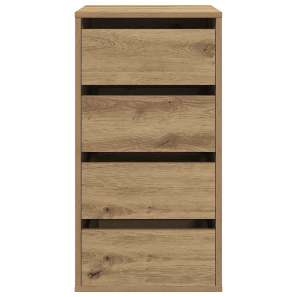 vidaXL Corner Chest of Drawers Artisian Oak 40x41x76 cm Engineered Wood 4