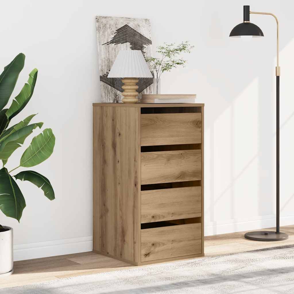 vidaXL Corner Chest of Drawers Artisian Oak 40x41x76 cm Engineered Wood 1