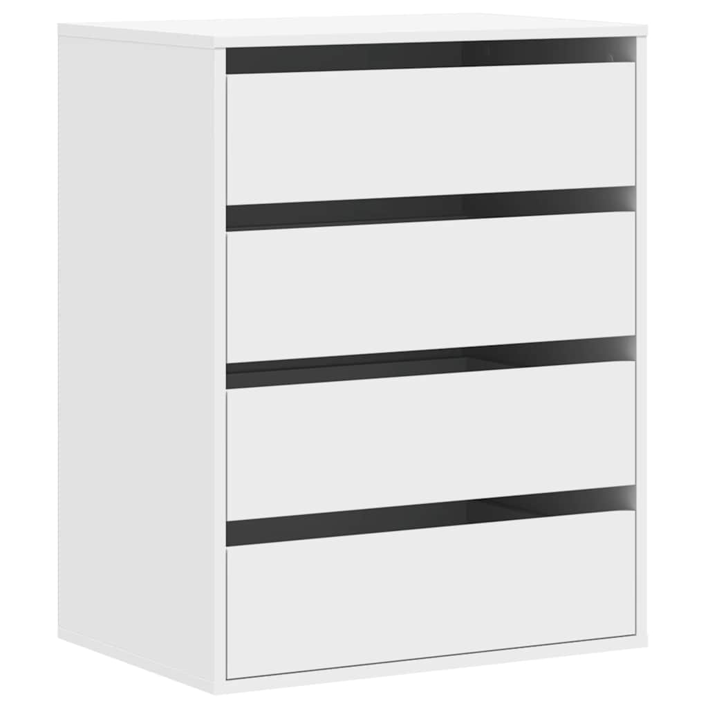 vidaXL Corner Chest of Drawers White 60x41x76 cm Engineered Wood 2