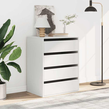 vidaXL Corner Chest of Drawers White 60x41x76 cm Engineered Wood 3