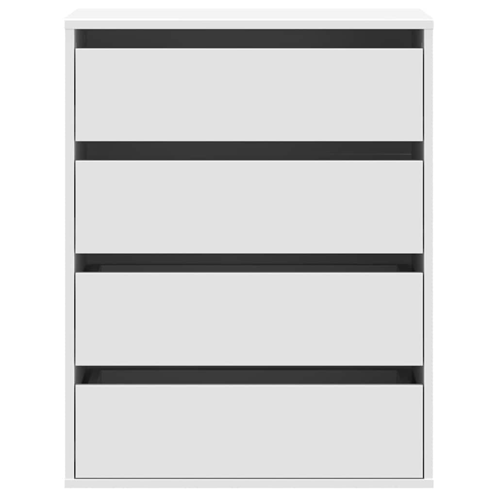 vidaXL Corner Chest of Drawers White 60x41x76 cm Engineered Wood 4