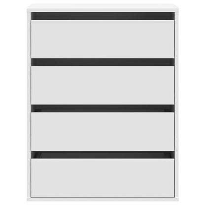 vidaXL Corner Chest of Drawers White 60x41x76 cm Engineered Wood 4