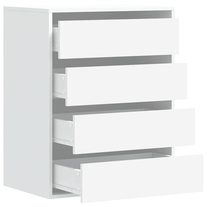 vidaXL Corner Chest of Drawers White 60x41x76 cm Engineered Wood 5