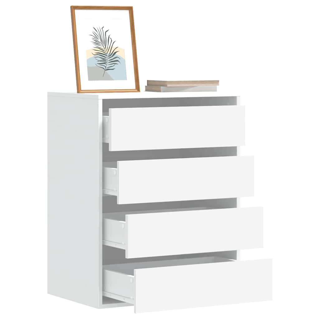 vidaXL Corner Chest of Drawers White 60x41x76 cm Engineered Wood 1