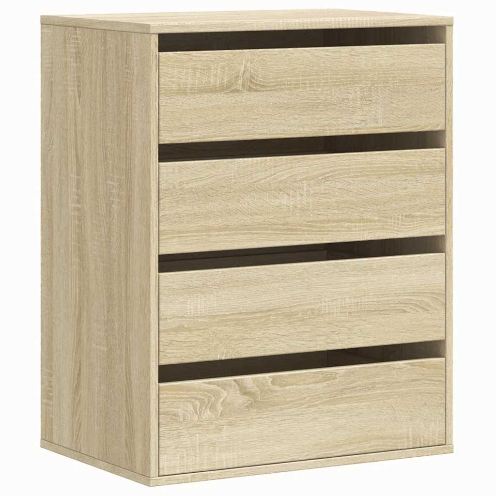 vidaXL Corner Chest of Drawers Sonoma Oak 60x41x76 cm Engineered Wood 2