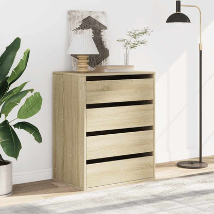 vidaXL Corner Chest of Drawers Sonoma Oak 60x41x76 cm Engineered Wood 3