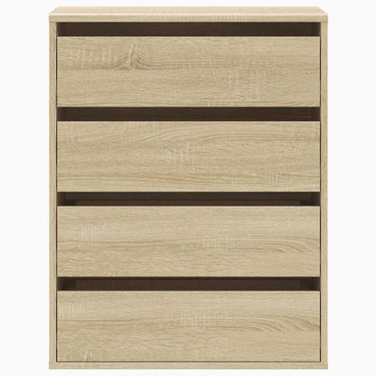 vidaXL Corner Chest of Drawers Sonoma Oak 60x41x76 cm Engineered Wood 4