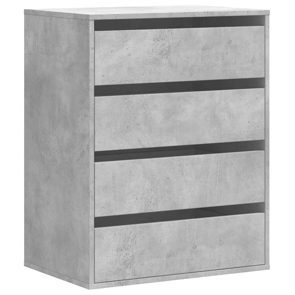 vidaXL Corner Chest of Drawers Concrete Grey 60x41x76 cm Engineered Wood 2