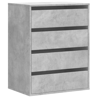 vidaXL Corner Chest of Drawers Concrete Grey 60x41x76 cm Engineered Wood 2