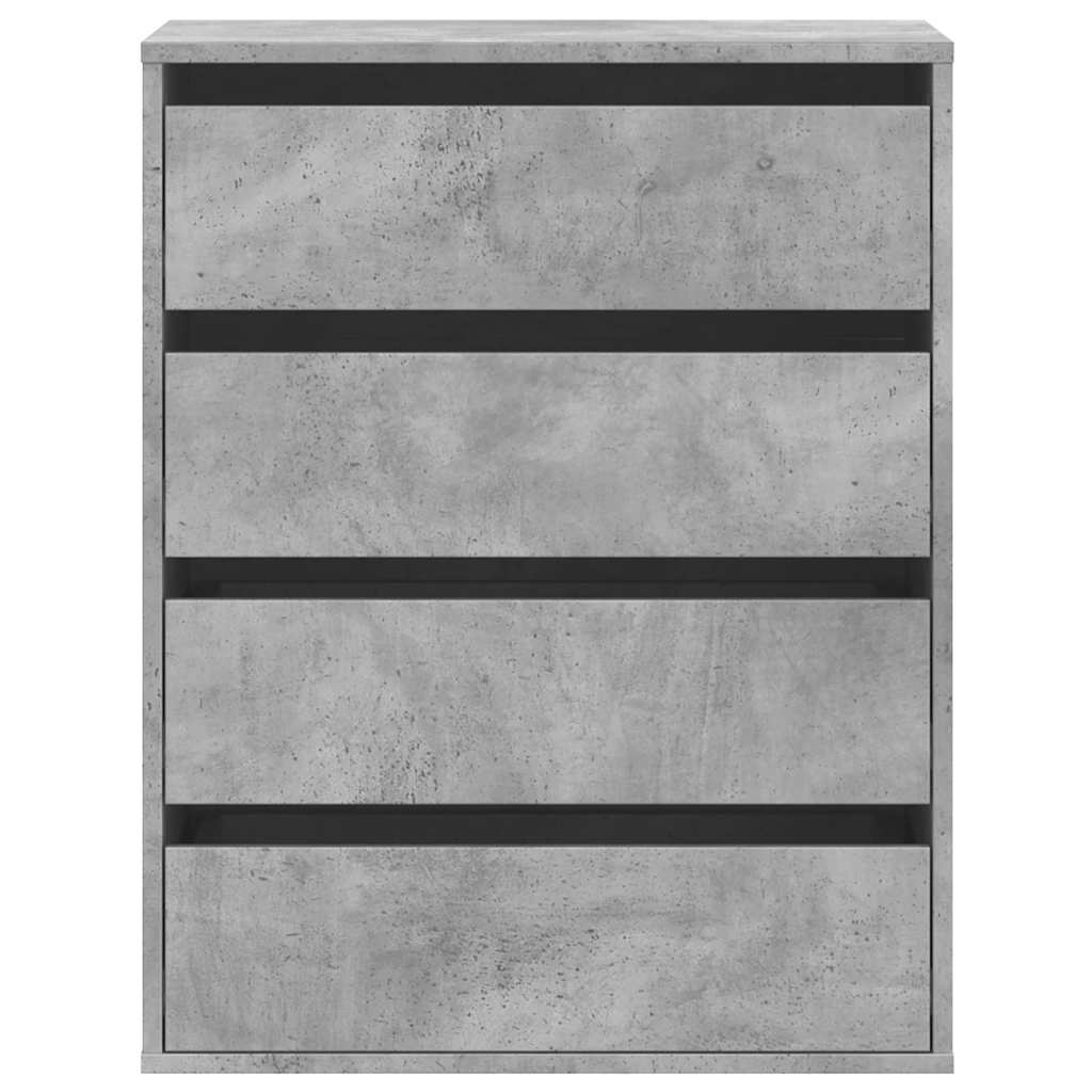 vidaXL Corner Chest of Drawers Concrete Grey 60x41x76 cm Engineered Wood 4
