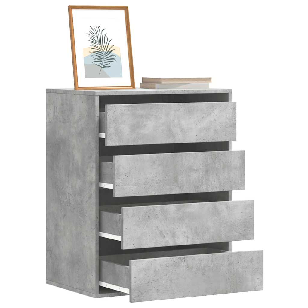 vidaXL Corner Chest of Drawers Concrete Grey 60x41x76 cm Engineered Wood 1