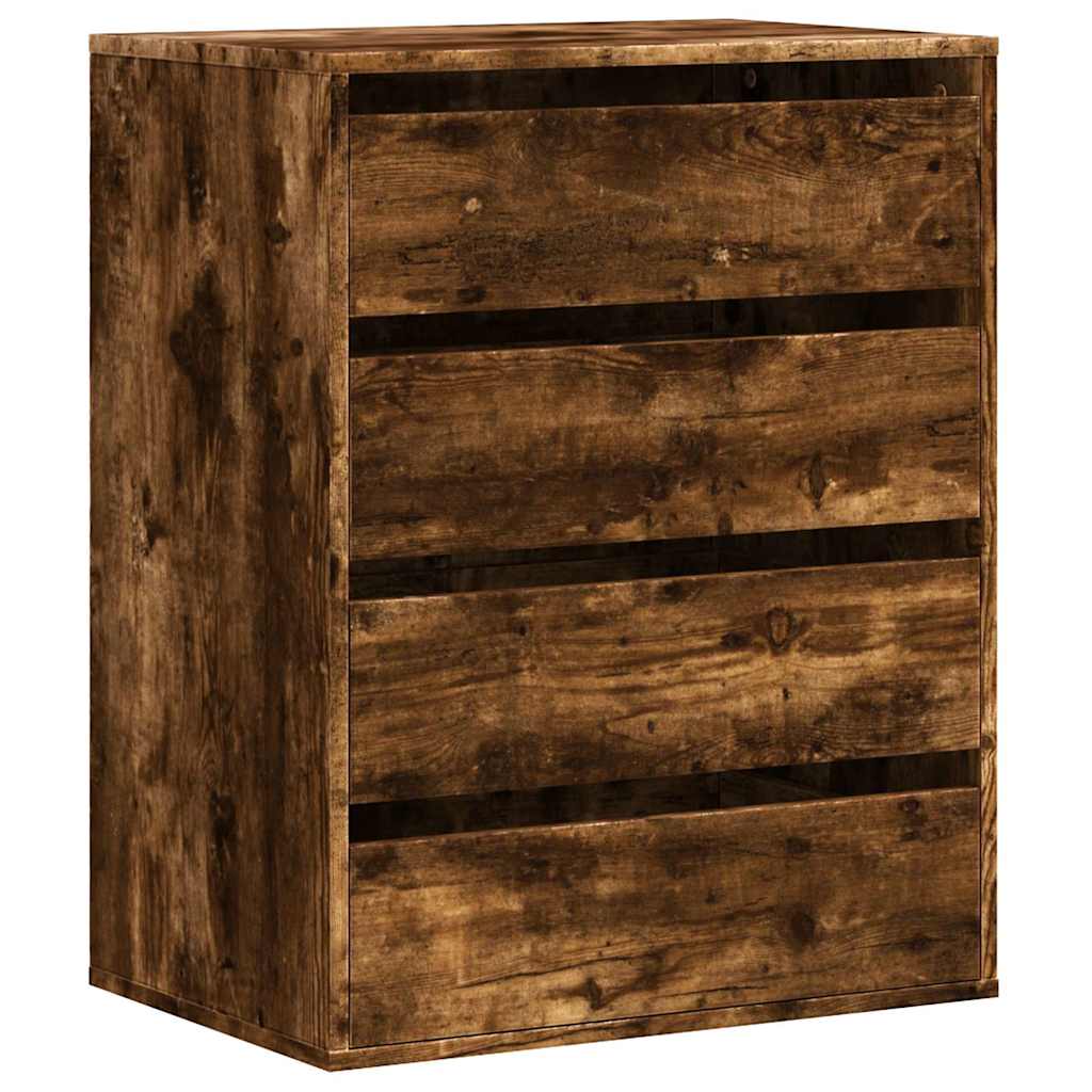 vidaXL Corner Chest of Drawers Smoked Oak 60x41x76 cm Engineered Wood 2