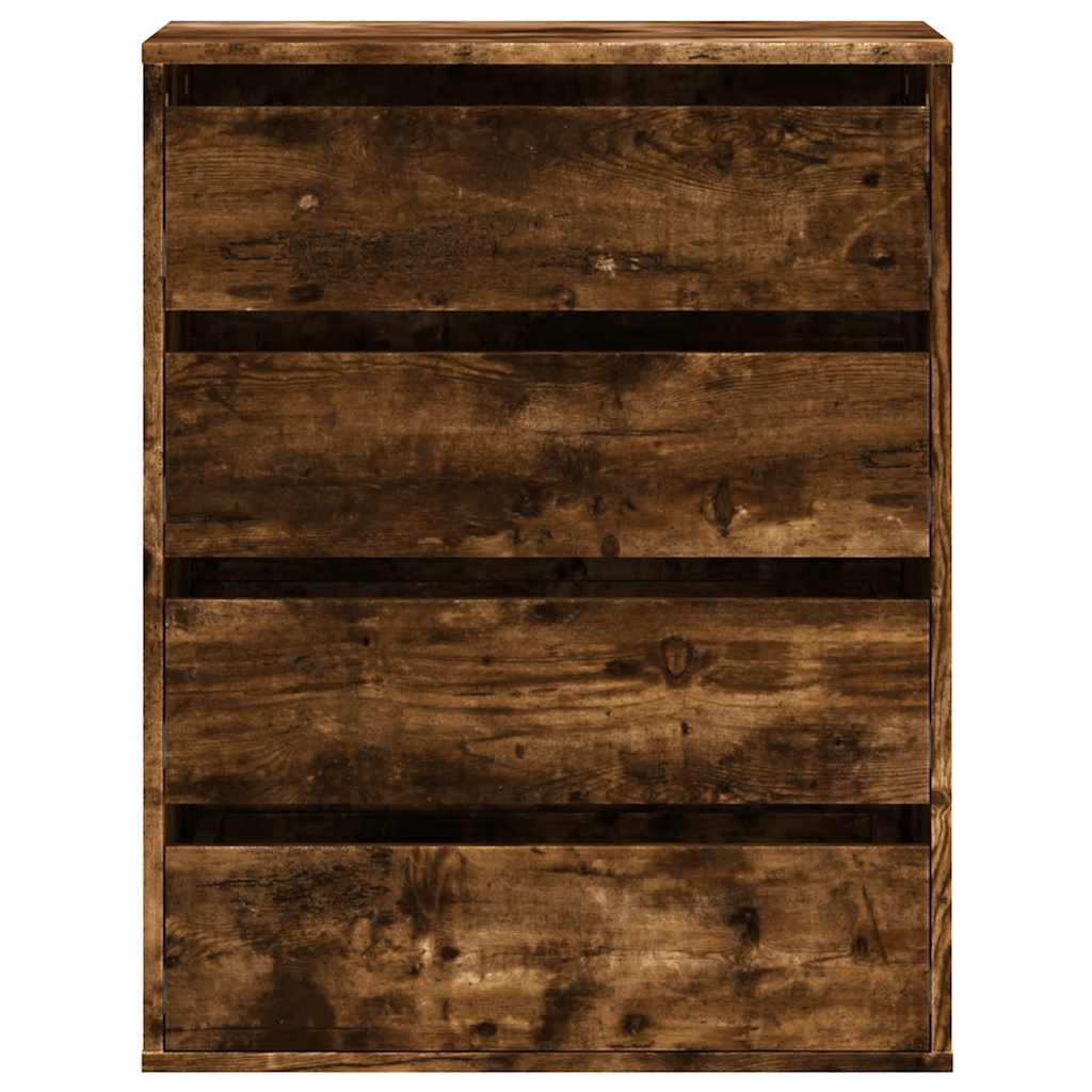 vidaXL Corner Chest of Drawers Smoked Oak 60x41x76 cm Engineered Wood 4