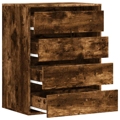 vidaXL Corner Chest of Drawers Smoked Oak 60x41x76 cm Engineered Wood 5