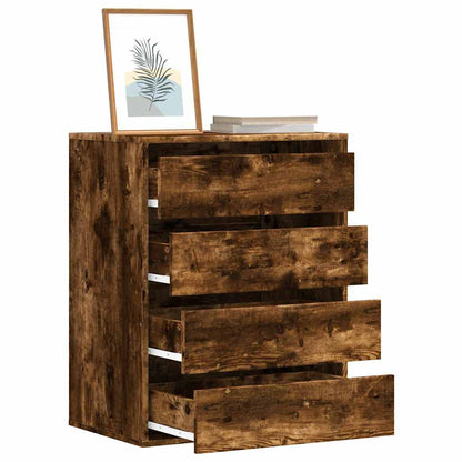 vidaXL Corner Chest of Drawers Smoked Oak 60x41x76 cm Engineered Wood 1