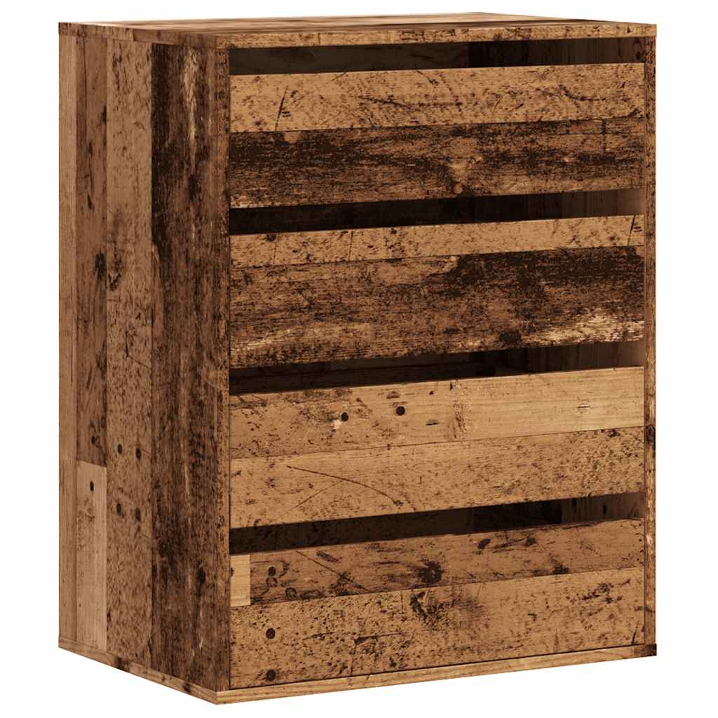 vidaXL Corner Chest of Drawers Old Wood 60x41x76 cm Engineered Wood 2