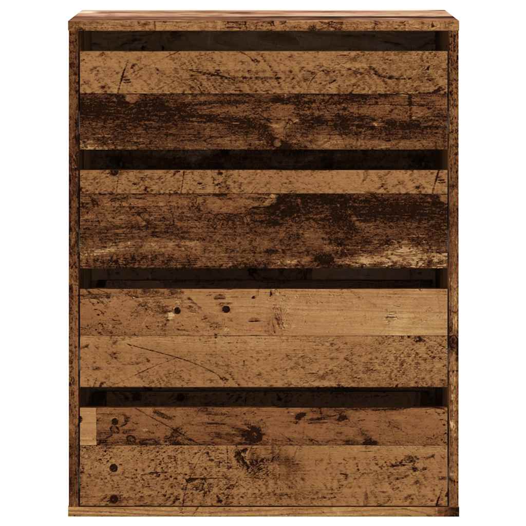 vidaXL Corner Chest of Drawers Old Wood 60x41x76 cm Engineered Wood 4