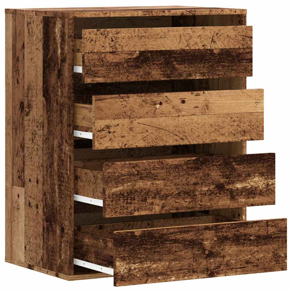 vidaXL Corner Chest of Drawers Old Wood 60x41x76 cm Engineered Wood 5