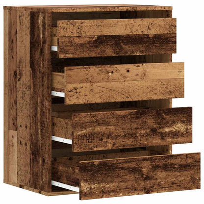 vidaXL Corner Chest of Drawers Old Wood 60x41x76 cm Engineered Wood 5