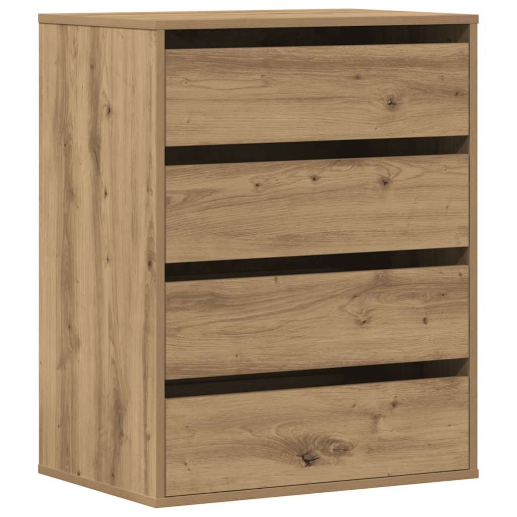 vidaXL Corner Chest of Drawers Artisian Oak 60x41x76 cm Engineered Wood 2